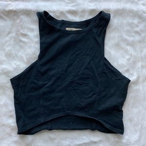Black cropped top